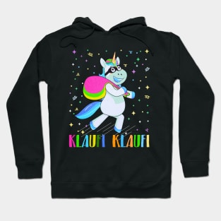 Gangster Einhorn Klaufi Klaufi  Witziger Dieb Räuber Hoodie